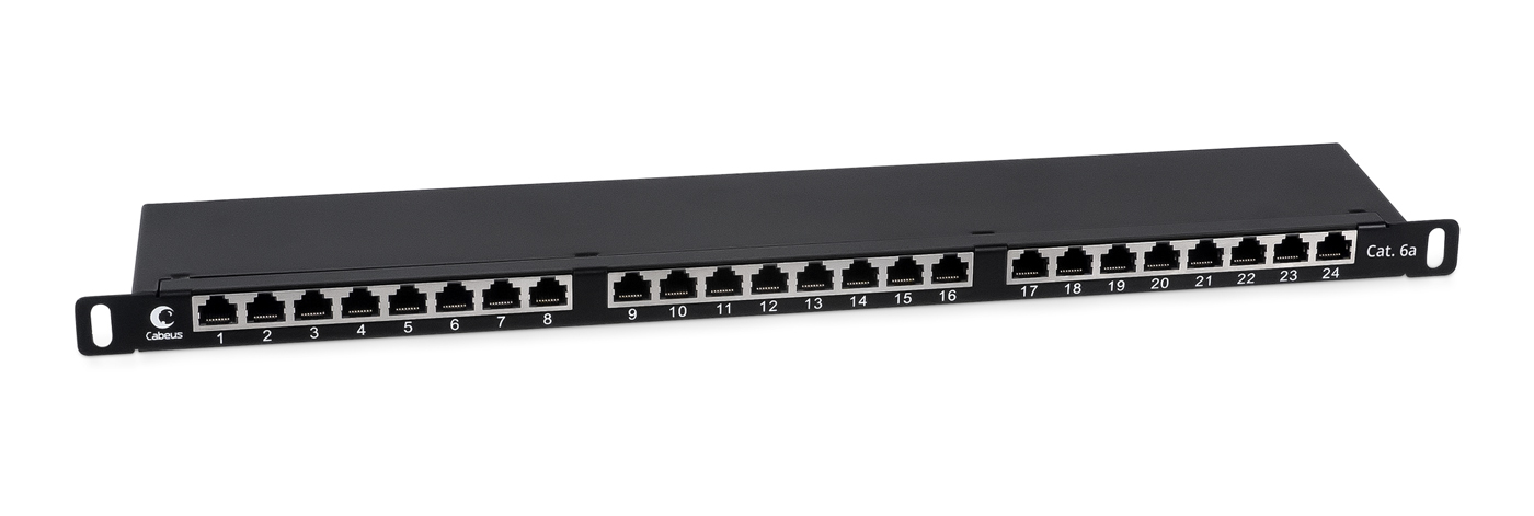 

Патч-панель высокой плотности 19" 0.5U, порты: 24 x RJ-45 кат. 6a, экранированная, черный, PLHD-24-Cat.6a-SH-Dual-0,5U, Cabeus (PLHD-24-Cat.6a-SH-Dual-0,5U), PLHD-24-Cat.6a-SH-Dual-0,5U
