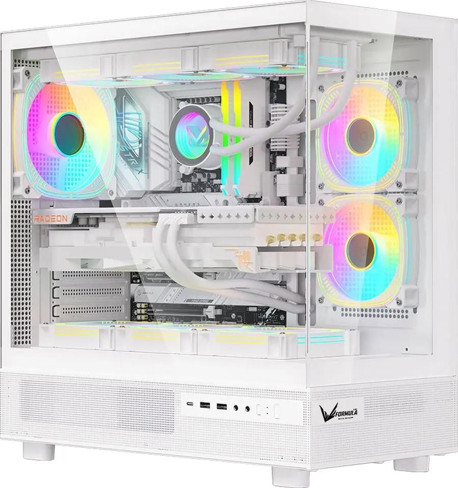 

Корпус Formula V Crystal Z8 COSMIC, ATX, Midi-Tower, 2xUSB 3.0, USB Type-C, RGB подсветка, белый, без БП (CRYSTAL Z8 COS W), CRYSTAL Z8 COSMIC