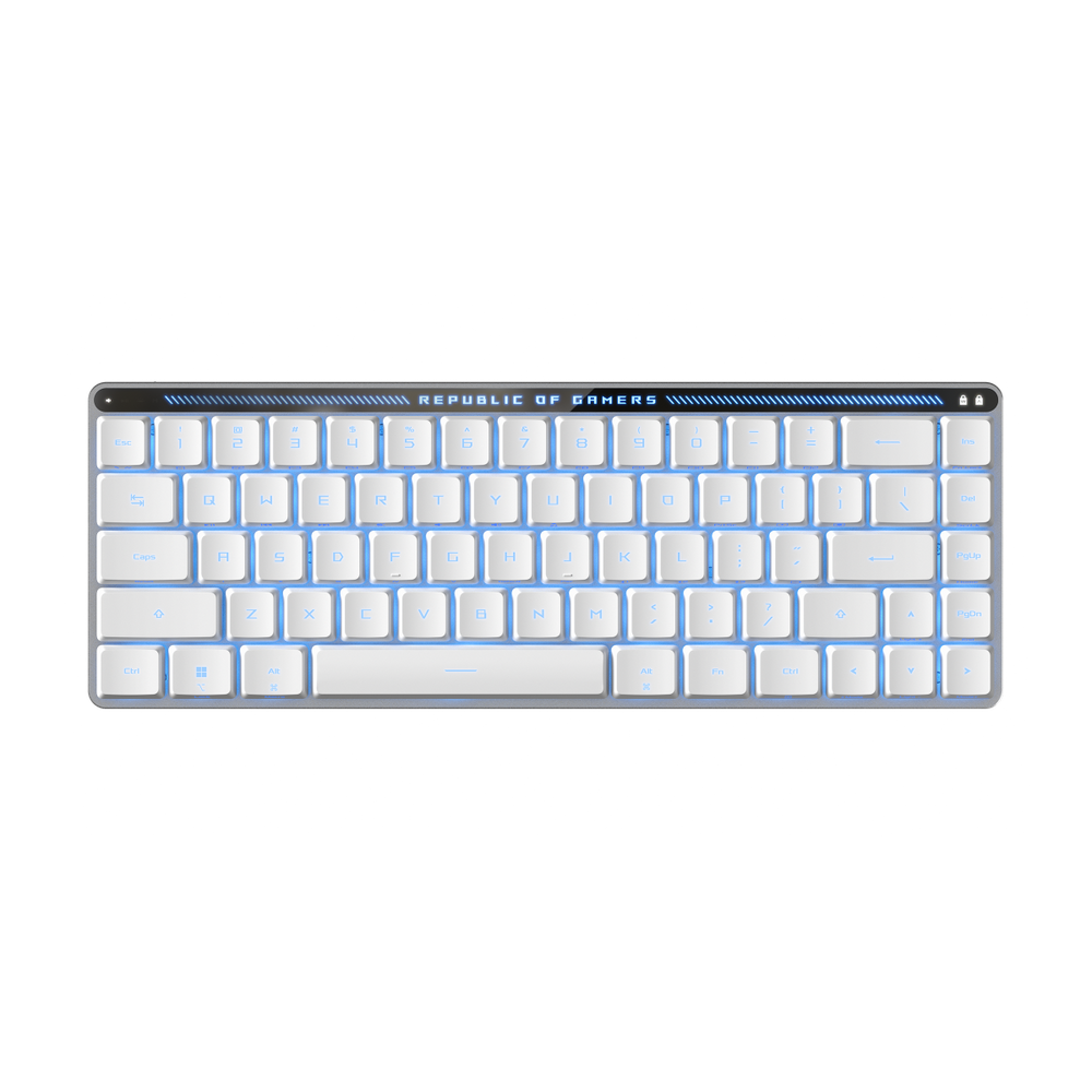 Клавиатура ASUS ROG Falchion RX, Bluetooth/Радиоканал/USB, белый (90MP03ED-BKRA10)