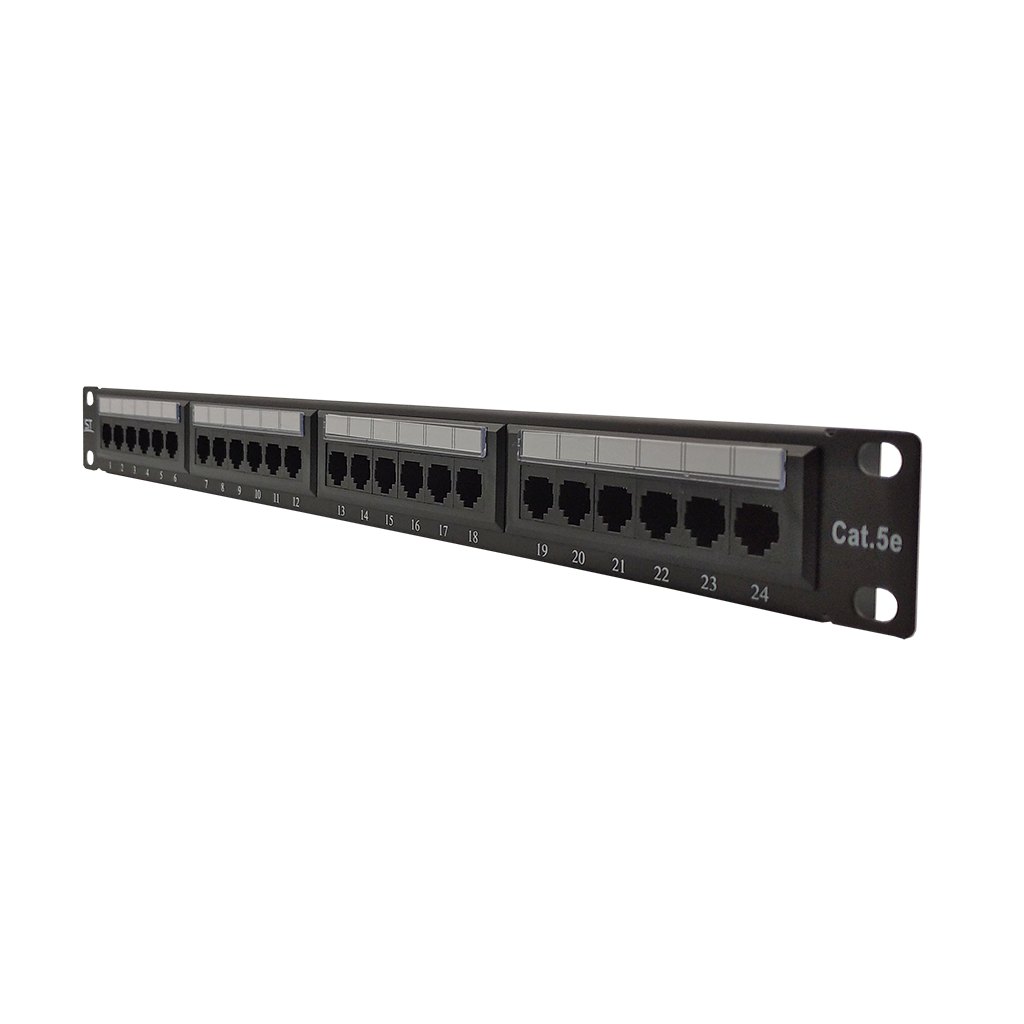 

Патч-панель в шкаф 19" 1U, порты: 24 x RJ-45 кат. 5e, черный, ST-PP24-01, Space Technology (ST-PP24-01), ST-PP24-01