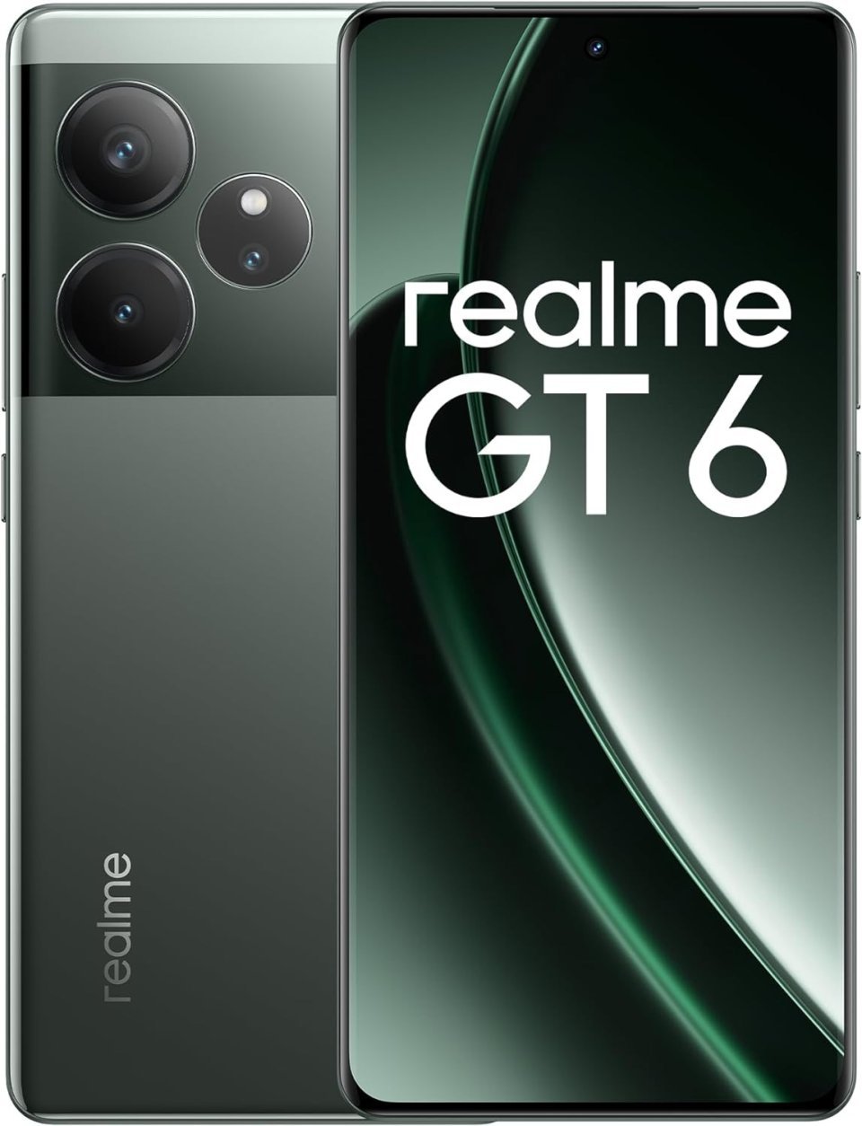 

Смартфон Realme GT6, 6.78" 2400x1080 AMOLED, Qualcomm Snapdragon 8s Gen 3, 12Gb RAM, 256Gb, 3G/4G/5G, NFC, Wi-Fi, BT, 3xCam, 2-Sim, 5500 мА⋅ч, USB Type-C, Android 14, зеленый (631002001197), GT6