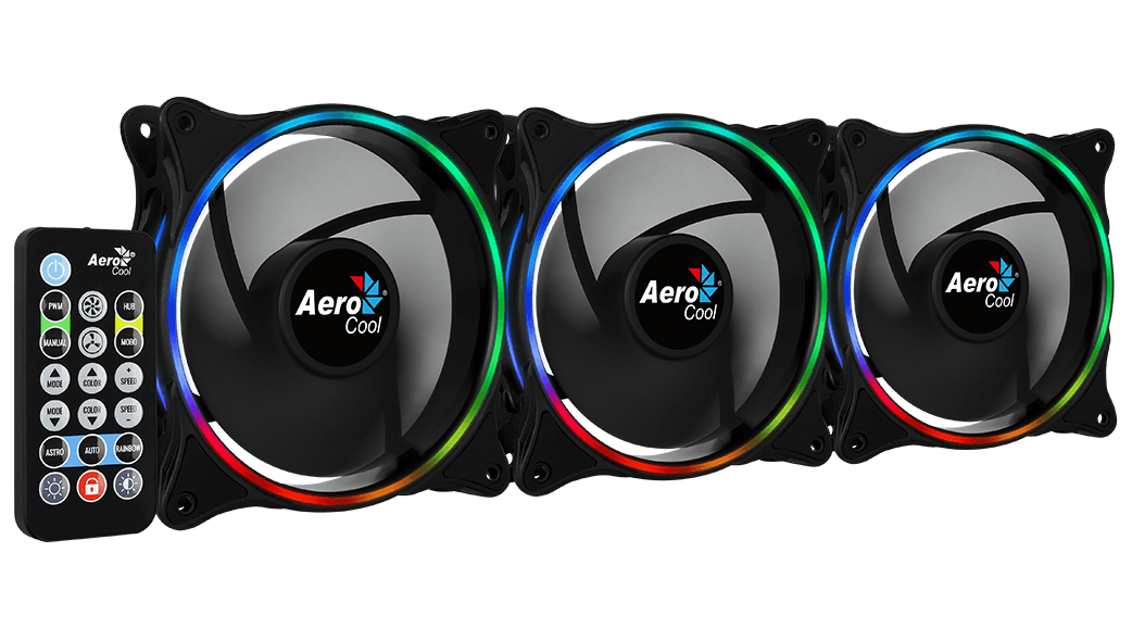 Комплект вентиляторов AeroCool Eclipse 12 Pro, 120 мм, 3шт (4718009158139)