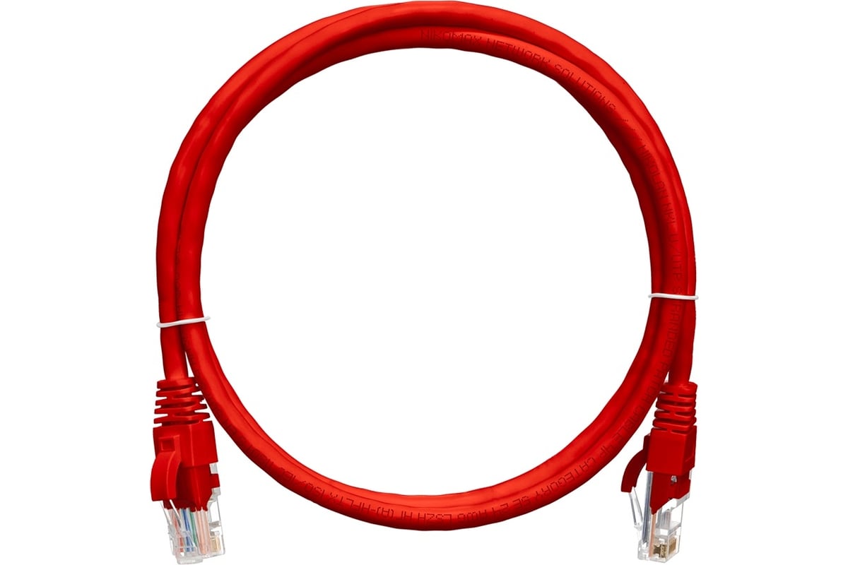 Патч-корд NIKOMAX UTP, кат.5e, 0.15 м, RJ45-RJ45, красный (NMC-PC4UD55B-001-C-RD)