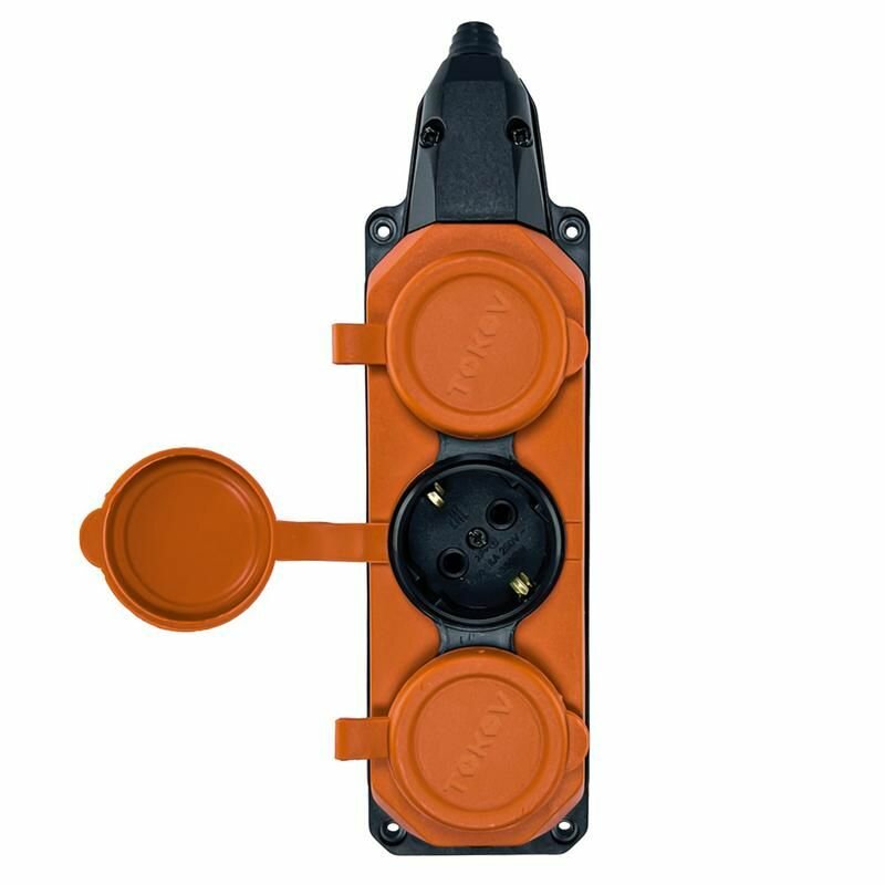 

Колодка удлинителя TOKOV ELECTRIC 3-розетки, 16А, с/з, защитные крышки, черный/оранжевый (TKE-C10-KK3-Z)