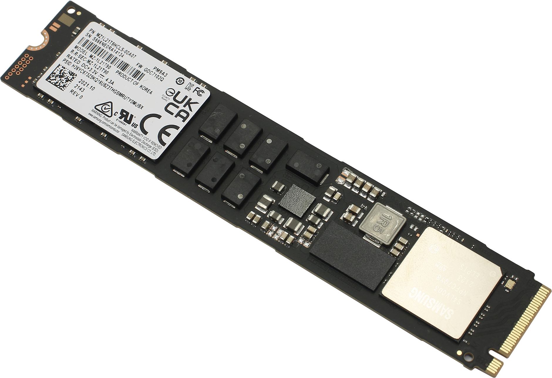 Твердотельный накопитель (SSD) Samsung 1.92Tb PM9A3, M.2 22110, PCI-E, NVMe (MZ1L21T9HCLS-00A07)