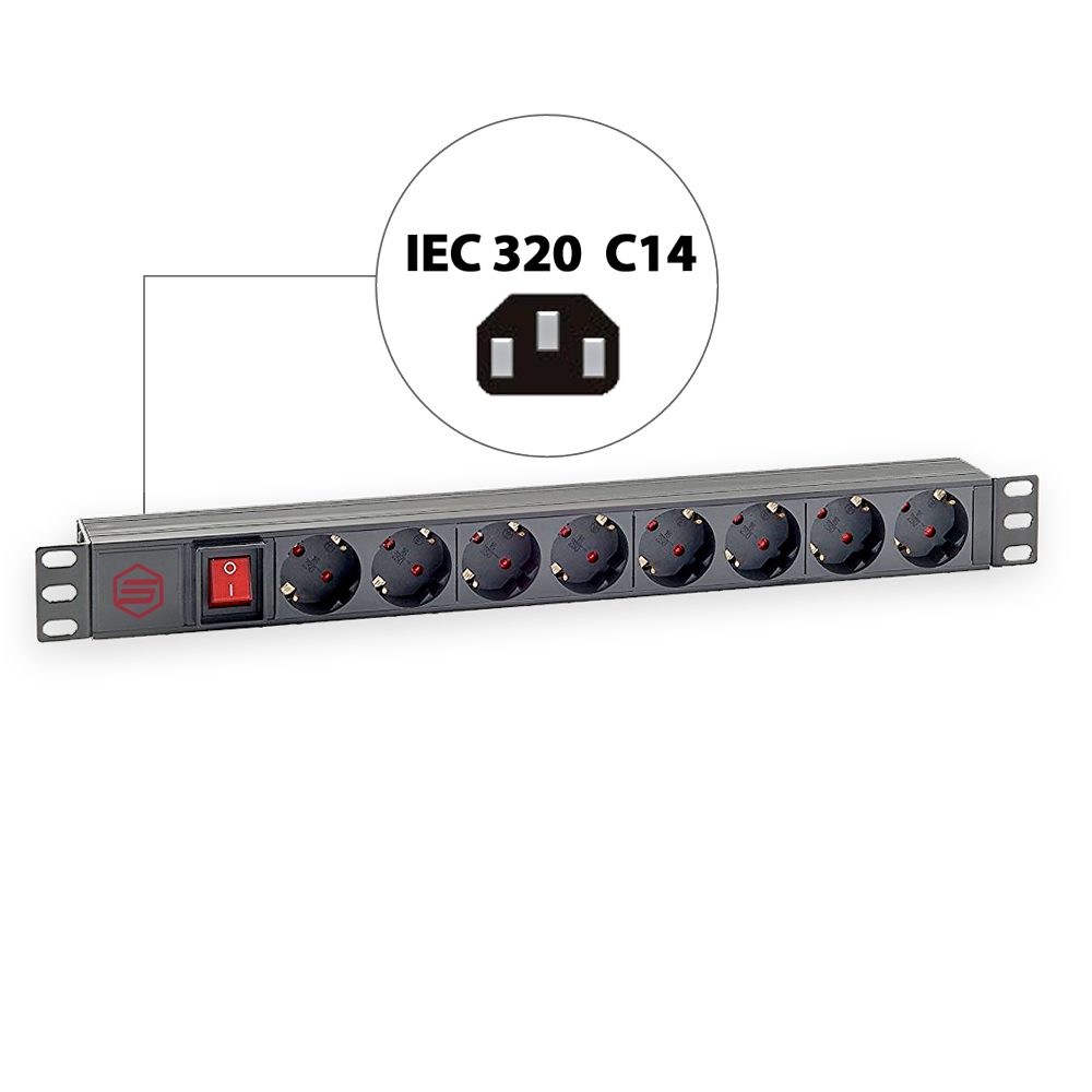 Блок розеток (PDU), кол-во розеток: 8, SYSMATRIX PD 0802.000 (PD 0802.000)