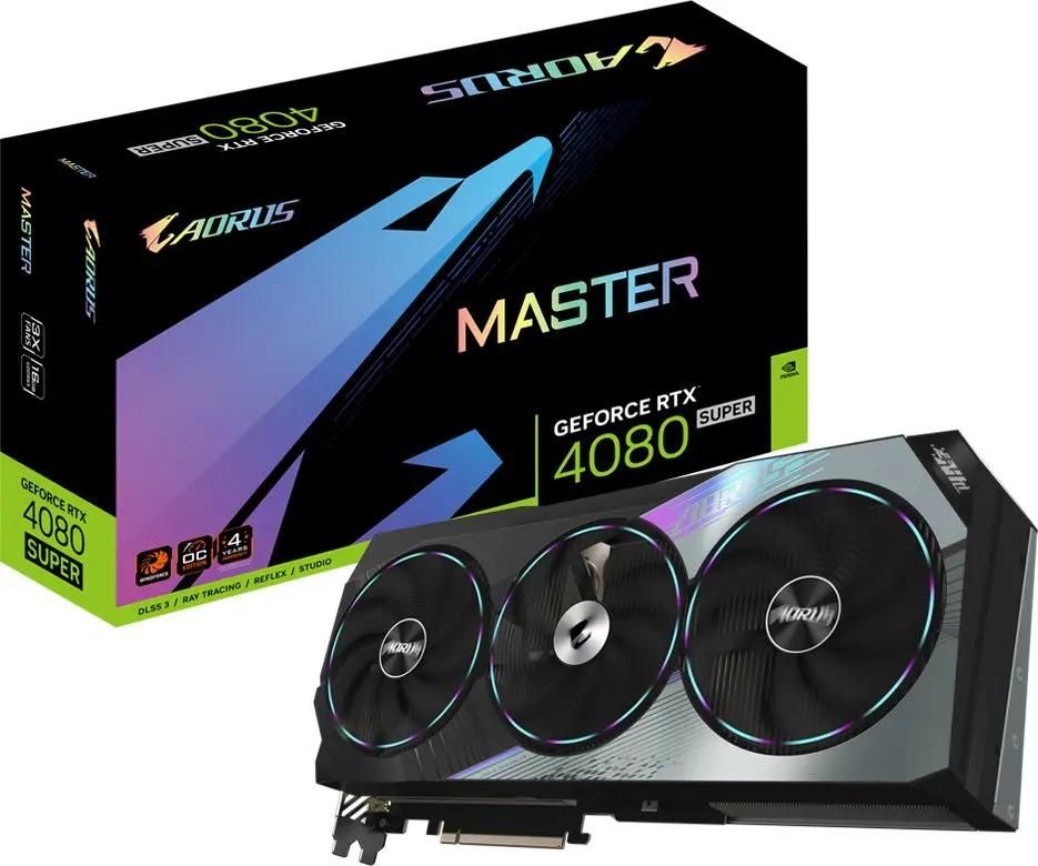 Видеокарта GIGABYTE NVIDIA GeForce RTX 4080 Super AORUS MASTER, 16Gb GDDR6X