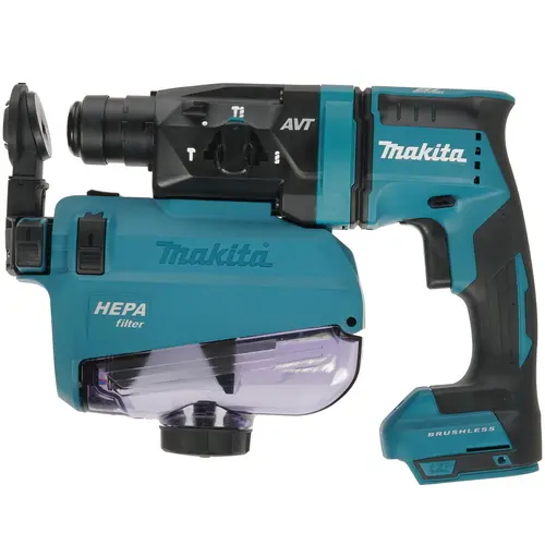 Перфоратор Makita DHR182ZWJ, аккумуляторный, SDS-Plus, 1.7 Дж, 1350 об/мин, 5000 уд/мин, 18V, Li-Ion, пластиковый кейс, 2.4 кг (DHR182ZWJ) поставляется без аккумуляторов и зарядного устройства