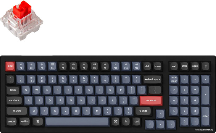 

Клавиатура проводная/беспроводная Keychron K4 Pro, механическая, Keychron K Pro Red Switch, подсветка, Bluetooth/USB, серый (K4P-H1-RU), K4 Pro