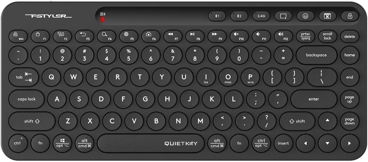 

Клавиатура беспроводная A4Tech Fstyler FBK36C AS, мембранная, Bluetooth/Радиоканал, черный (FBK36C AS Black), Fstyler FBK36C AS