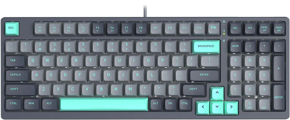 

Клавиатура проводная A4Tech Fstyler FS300, механическая, подсветка, USB, серый/черный (FS300 PANDA ROCK), Fstyler FS300