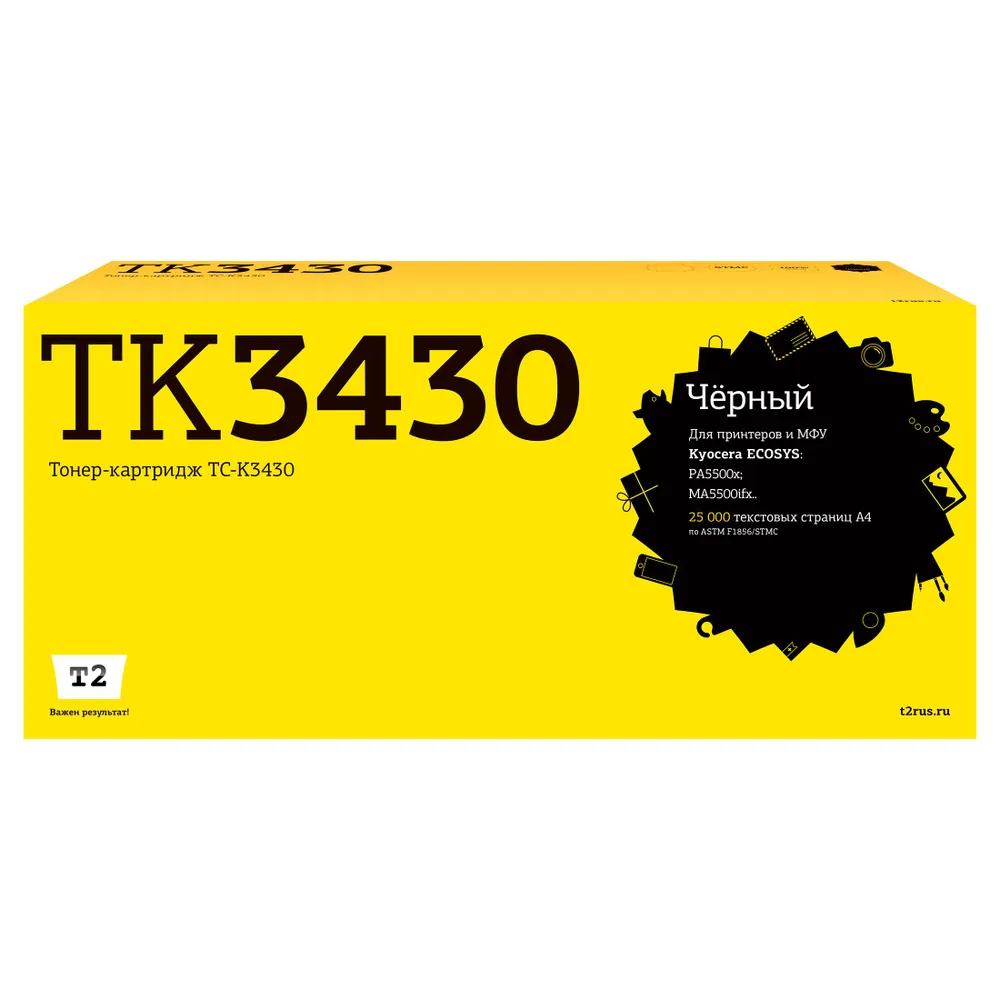 

Картридж лазерный T2 TC-K3430 (TK-3430/1T0C0W0NL0), черный, 25000 страниц, совместимый для Kyocera ECOSYS PA5500x/ECOSYS MA5500ifx