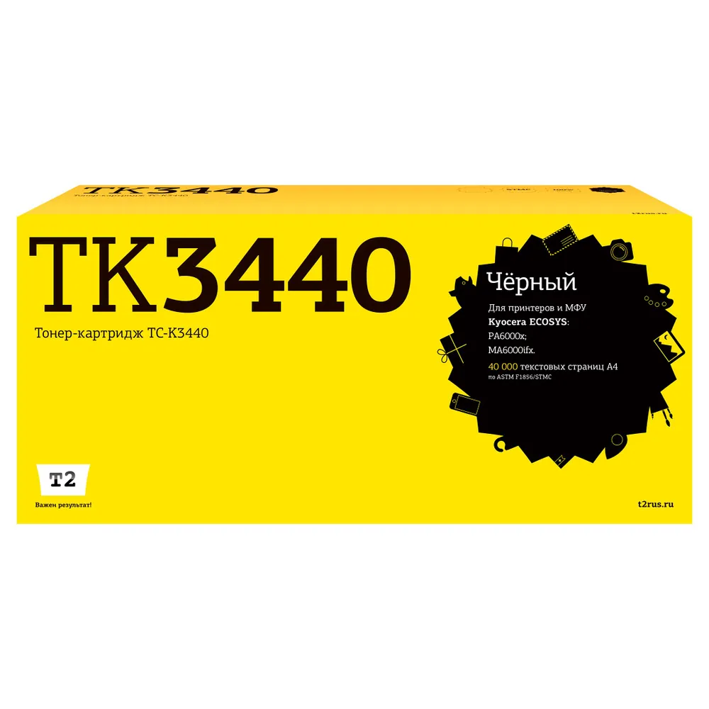 

Картридж лазерный T2 TC-K3440 (TK-3440/1T0C0T0NL0), черный, 40000 страниц, совместимый для Kyocera ECOSYS PA6000x/ECOSYS MA6000ifx