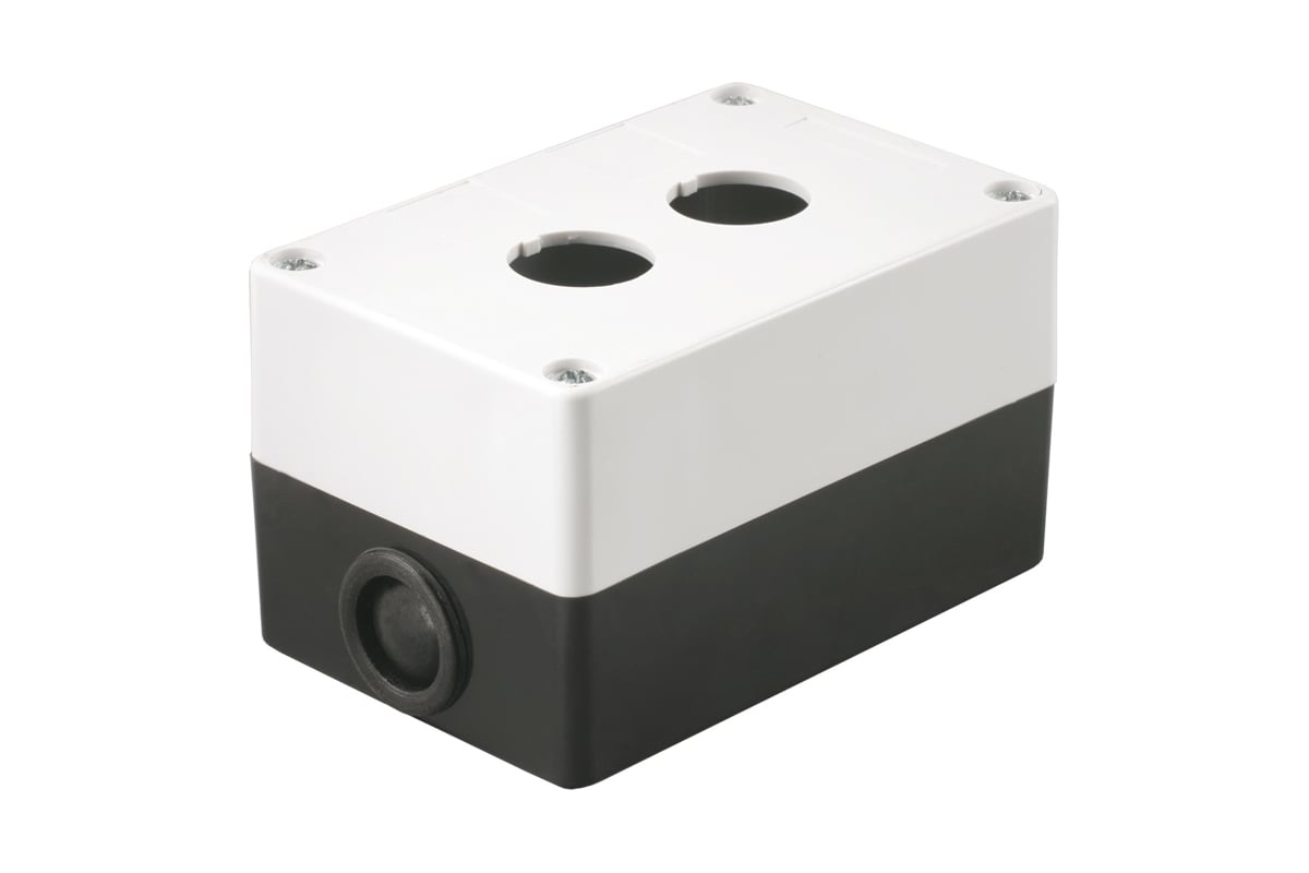 

Корпус для кнопок IEK КП-102, 2-местный, белый/черный (BKP10-2-K01), КП-102