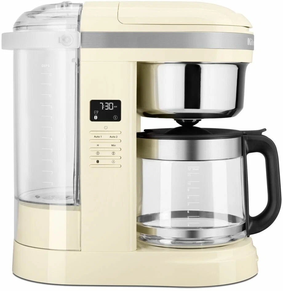 

Кофеварка капельная KitchenAid 5KCM1209EAC, 1.1 кВт, кофе молотый, 1.7 л/700 мл, дисплей, кремовый (5KCM1209EAC), 5KCM1209EAC