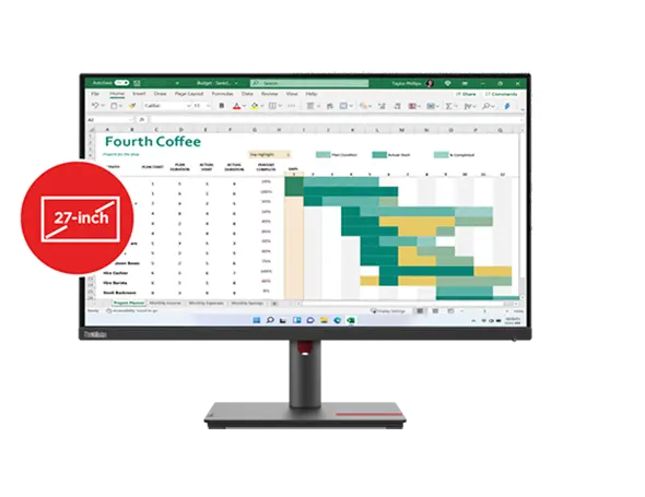 

Монитор 27" Lenovo ThinkVision T27h-30 IPS, 2560x1440 (16:9), 350кд/м2, 4 мс, 178°/178°, HDMI, DisplayPort, USB Type-C, черный (63A3GAT1UK_RU), T27h-30