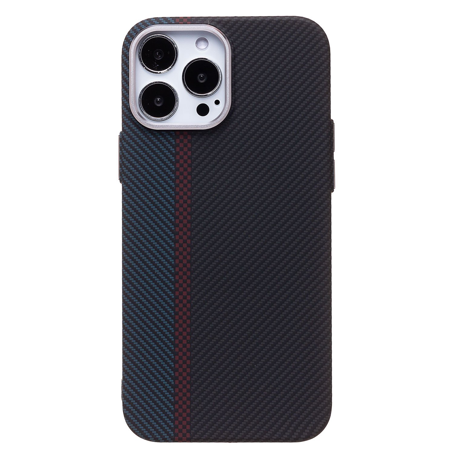 

Чехол-накладка Luxo Creative PC для смартфона Apple iPhone 13 Pro Max, TPU, черный/синий 120 (230972)