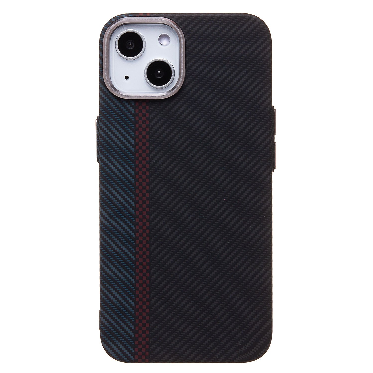 

Чехол-накладка Luxo Creative PC для смартфона Apple iPhone 14, TPU, черный/синий 120 (230956)