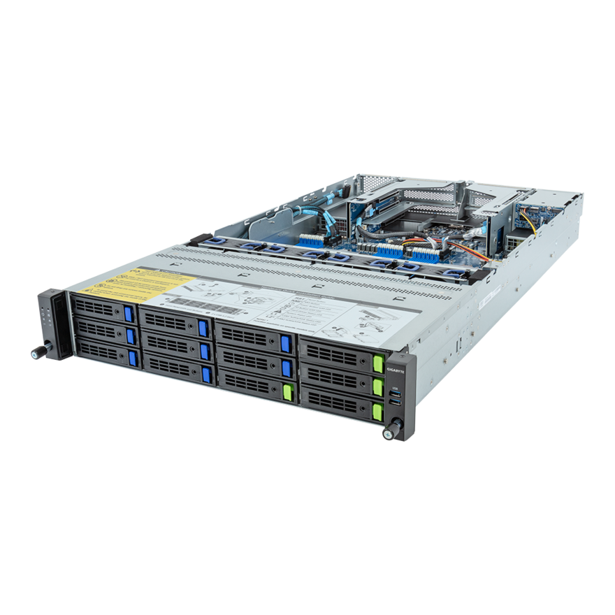 

Серверная платформа Gigabyte R283-Z91, 2xSocket SP5, 24xDDR5, 12x2.5/3.5 HDD HS + 2x2.5 HS, 3-PCI-E, 2xGLAN, AMI MegaRAC SP-X, Redundant 2x1600 Вт, 2U (R283-Z91-AAD1), R283-Z91