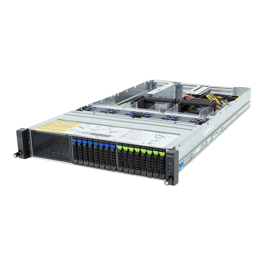 

Серверная платформа Gigabyte R283-ZF1, 2xSocket SP5, 24xDDR5, 16x2.5 HDD HS, No LAN, AMI MegaRAC SP-X, Redundant 2x2700 Вт, 2U (R283-ZF1-AAL1), R283-ZF1