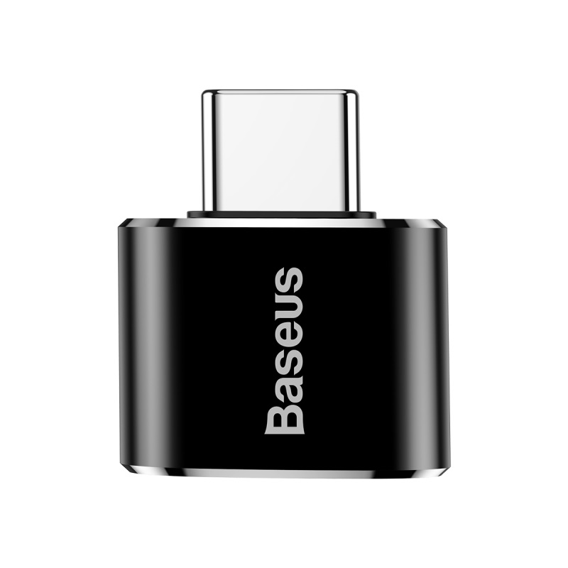 

Переходник (адаптер) USB-USB Type-C, OTG, MFi, экранированный, 2.4А, черный, Baseus (CATOTG-01)