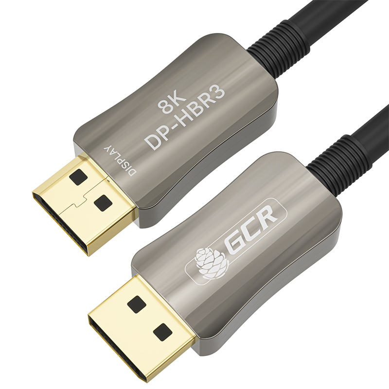 

Кабель DisplayPort (M)-DisplayPort (M) v1.4 4K/8K, 15 м, черный/серый Greenconnect (GCR-54729)