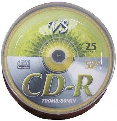 

Диск VS CD-R, 700Mb, 52x, Shrink, 25 шт, Printable (VSCDRSH2501)