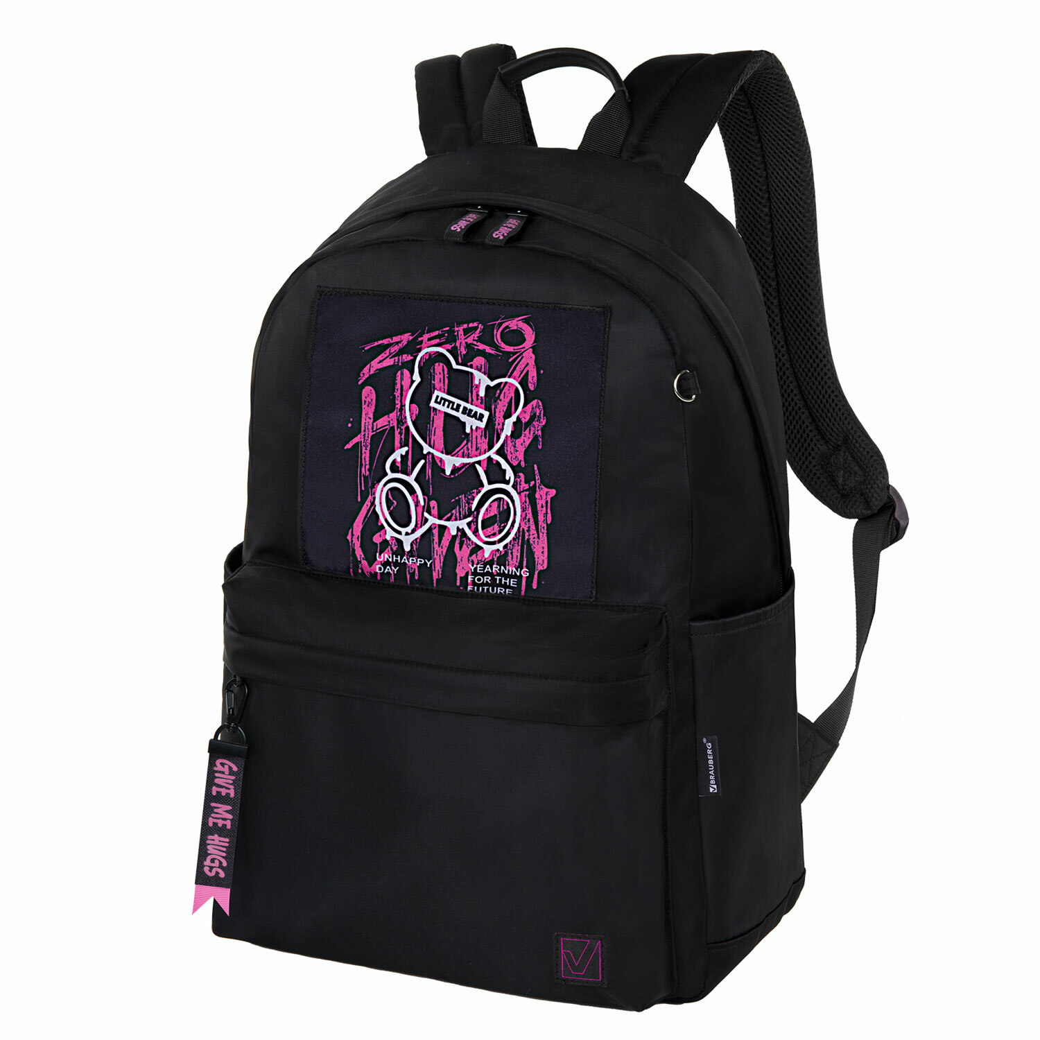 

Рюкзак Brauberg FASHION CITY Hug me, вентилируемая, 1 отделение, черный (272570)