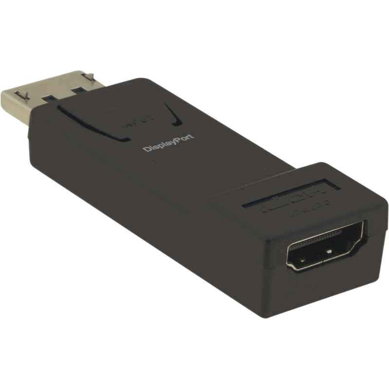 

Переходник (адаптер) HDMI (F)-DisplayPort (M), плоский, черный Kramer (AD-DPM/HF)