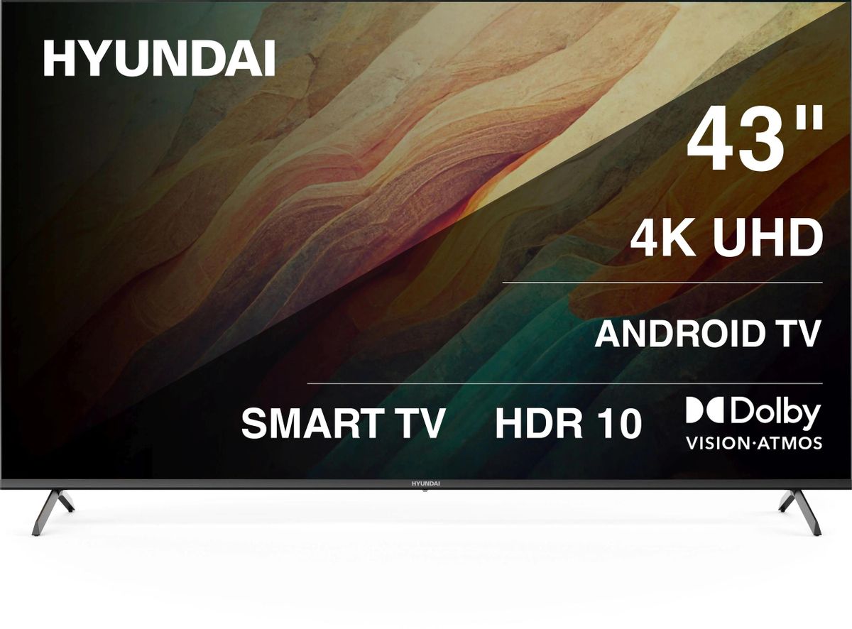 

Телевизор 43" Hyundai H-LED43BU7009, 3840x2160, DVB-T /T2 /C, HDMIx3, USBx2, WiFi, Smart TV, черный (H-LED43BU7009), H-LED43BU7009