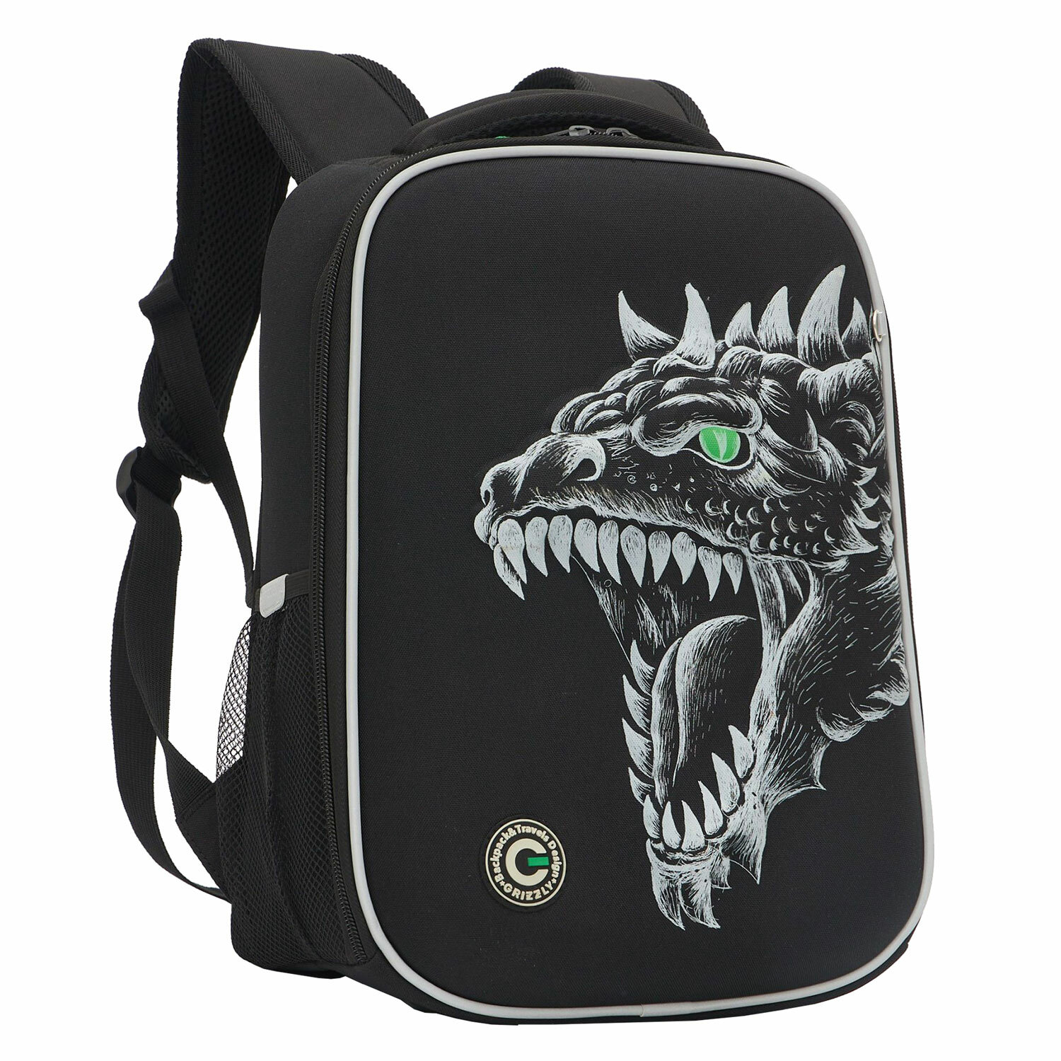 

Ранец GRIZZLY RAw DRAGON, анатомическая, вентилируемая спинка, 1 отделение, черный/зеленый (RAw-497-3/1)
