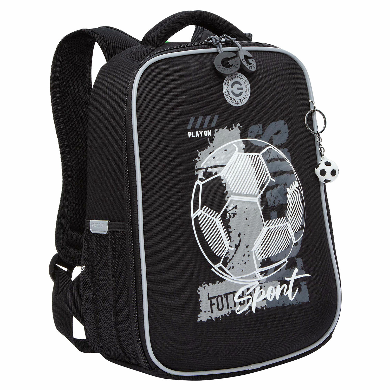 

Ранец GRIZZLY RAw SPORT, анатомическая, вентилируемая спинка, 1 отделение, черный (RAw-497-9/2)