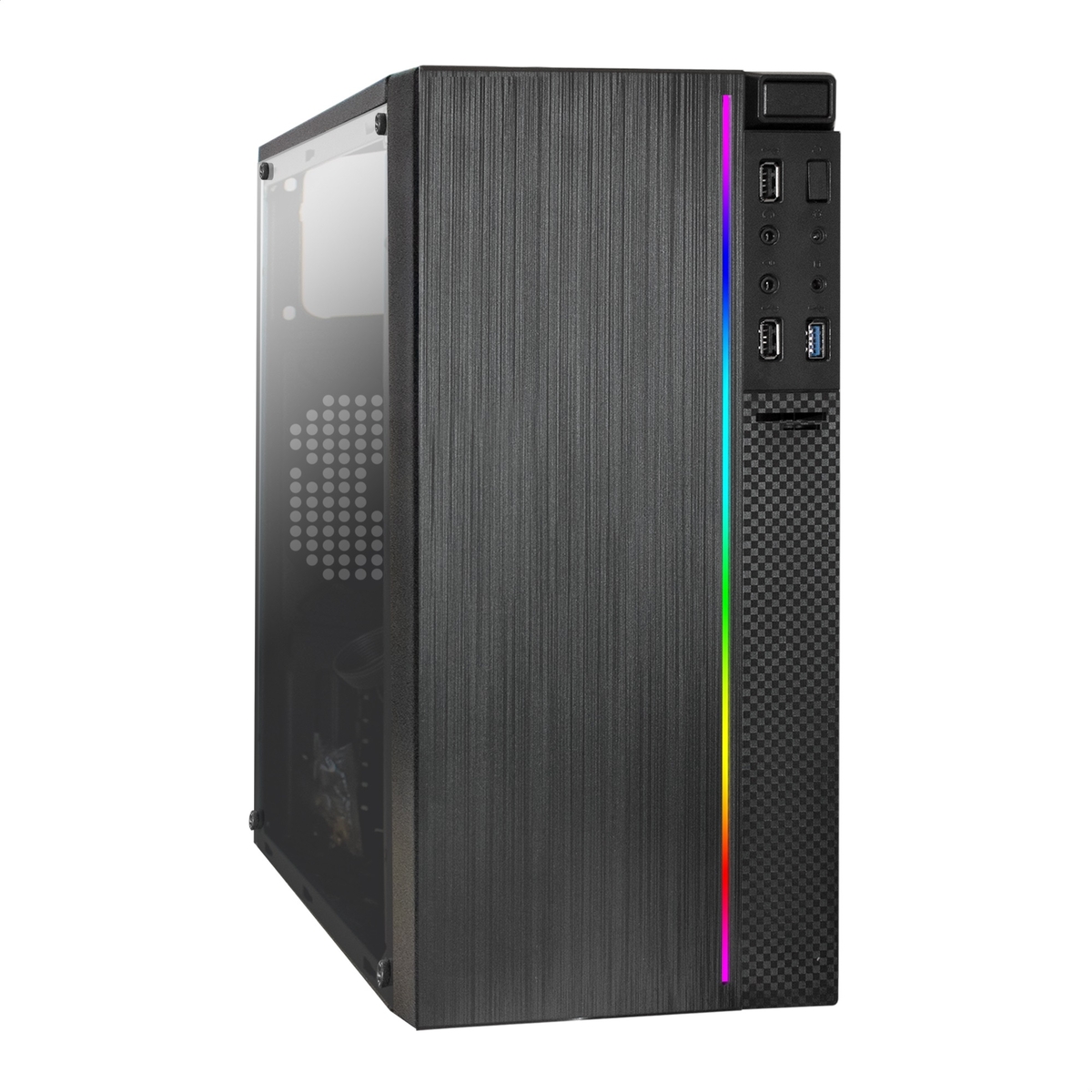 

Корпус ExeGate mEVO-9301-NPX450, mATX, Mini-Tower, USB 3.2, RGB подсветка, черный, 450 Вт (EX297472RUS), mEVO-9301-NPX450