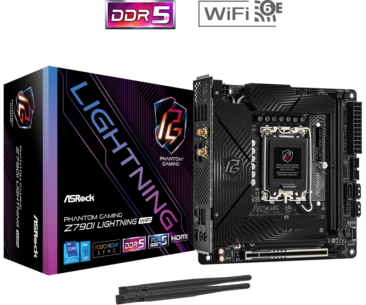 Материнская плата ASRock Z790I LIGHTNING WIFI, Socket1700, Intel Z790, mini-ITX