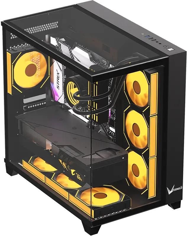 

Корпус Formula V Crystal Z9, ATX, Midi-Tower, 2xUSB 3.0, USB Type-C, черный, без БП (CRYSTAL Z9 B), Crystal Z9