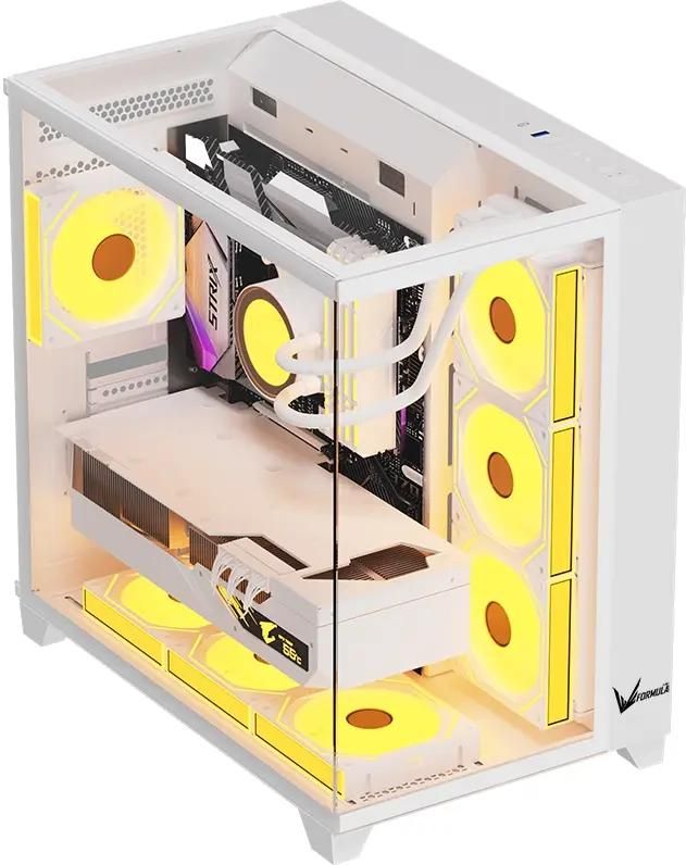 Корпус Formula V Crystal Z9, Midi-Tower, без БП, белый