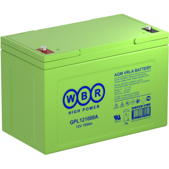 Аккумуляторная батарея для ИБП WBR GPL121000A, 12V, 100Ah