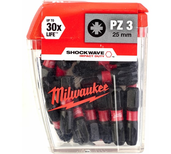 

Набор бит Milwaukee Shockwave, 25 шт. (4932430869)