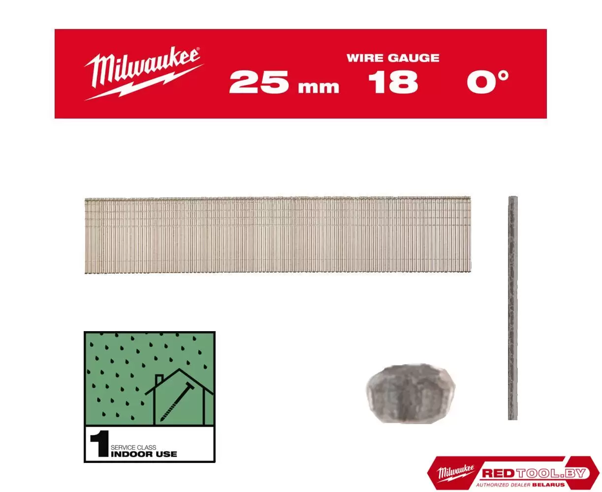 

Гвозди финишные Milwaukee, 18G, сечение: 2 мм, длина: 25 мм (4932492551) 5000 шт