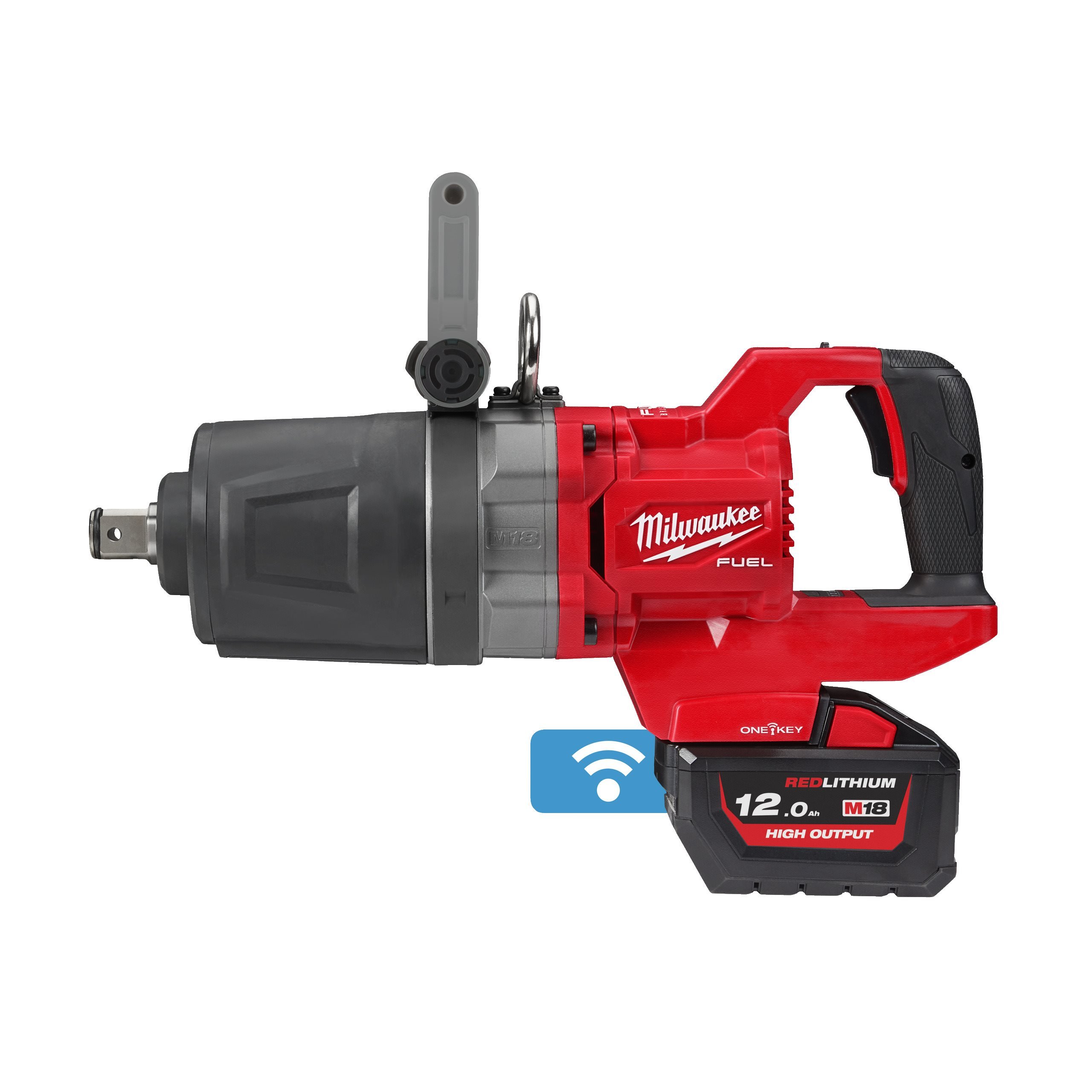 

Гайковерт Milwaukee M18 ONEFHIWF1DS-121C FUEL ONE-KEY, аккумуляторный, ударный, 2.71 мкм, 1" квадратный с фрикционным кольцом, 12 А·ч, Li-Ion, 18 В, кейс, 11.2 кг (4933472072) акб + зу, M18 ONEFHIWF1DS-121C FUEL ONE-KEY