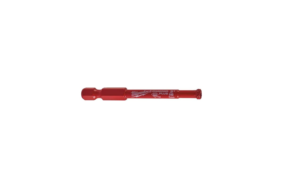 

Коронка Milwaukee Diamond Plus ⌀ 5 мм, хвостовик: шестигранный (1/4HEX - E), алмазная, стекло, кафель (49560503)