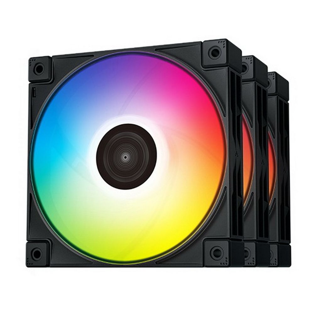

Комплект вентиляторов Deepcool FC120-3 IN 1, 120 мм, 1800rpm, 28 дБ, 4-pin PWM + 3-pin 5V ARGB, 3шт, ARGB (R-FC120-BKAMN3-G-1/R-FC120-BAMN3-G-1), FC120-3 IN 1