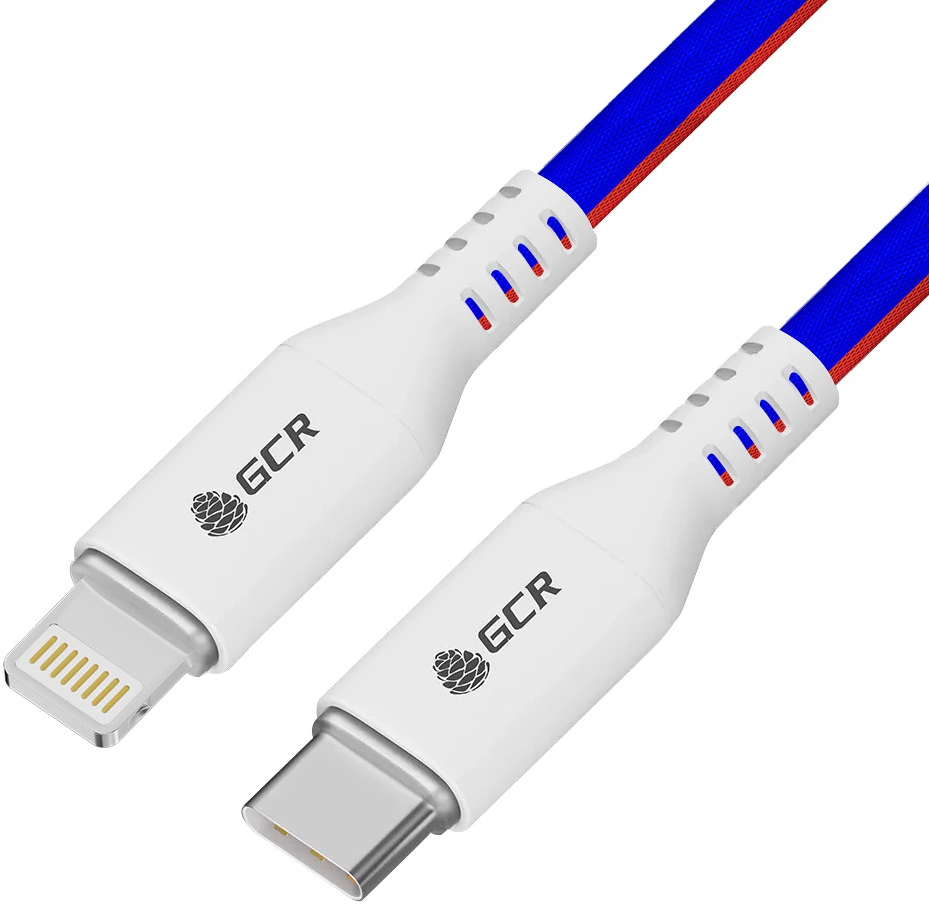 

Кабель USB Type-C-Lightning 8-pin, MFi, быстрая зарядка, 18 Вт, 1 м, триколор, Greenconnect (GCR-54962), Белый
