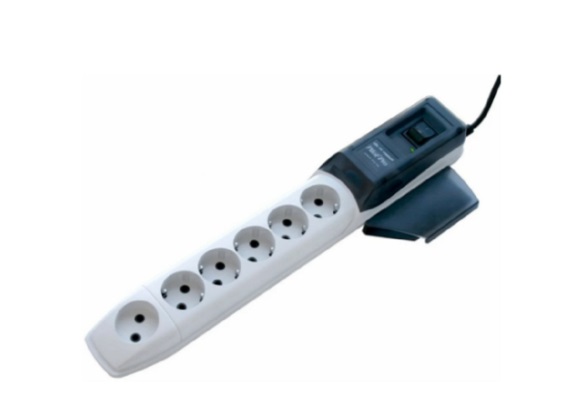 Сетевой фильтр PILOT Pro, 6-розеток, 3 м, белый