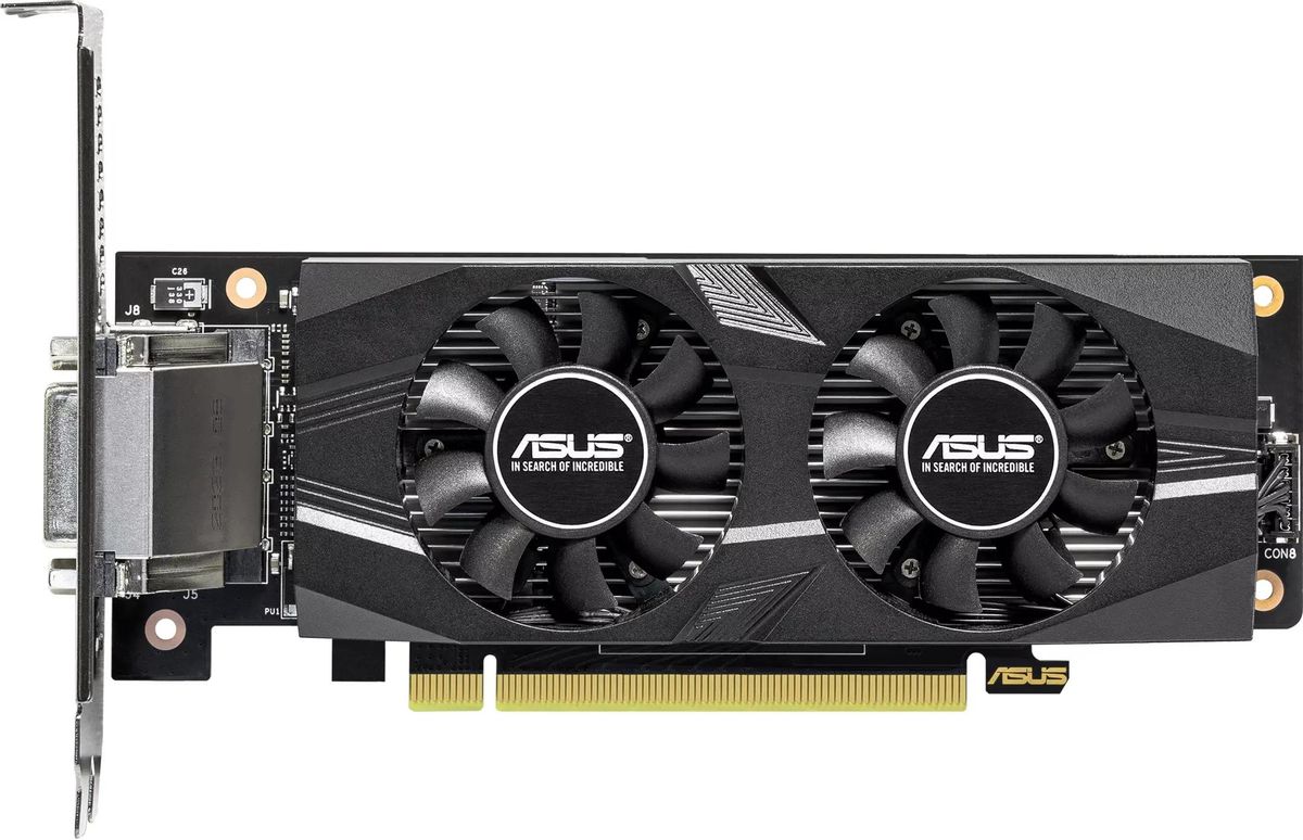 

Видеокарта ASUS NVIDIA GeForce RTX 3050 RTX3050-O6G-LP-BRK, 6Gb GDDR6, 96 бит, PCI-E, DVI, HDMI, DP, Retail (90YV0KQ0-M0NA00), RTX3050-O6G-LP-BRK