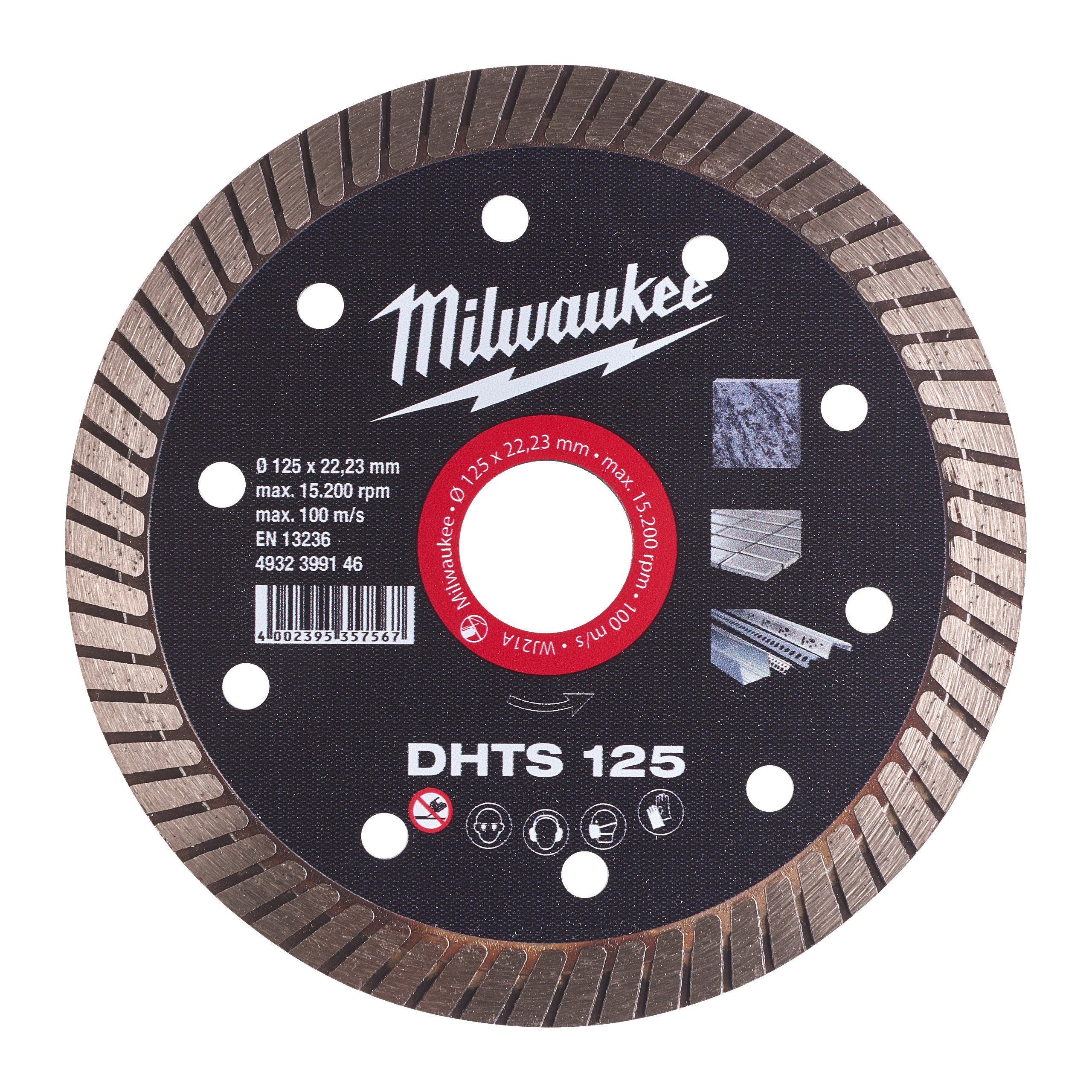

Диск отрезной алмазный Milwaukee - DHTS ⌀125 мм x 22.2 мм, прямой, гранитная, мраморная плитка, 1 шт. (4932399146), -