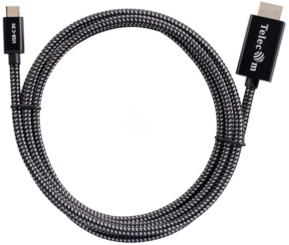 

Кабель-переходник (адаптер) USB 3.1 Type-C(M)-HDMI(19M) v2.1 4K/8K, 1.8 м, черный Telecom (TCC018-1.8M)