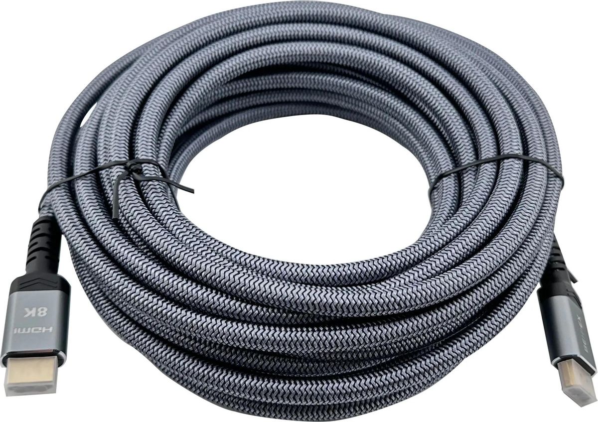 

Кабель HDMI(19M)-HDMI(19M) v2.1 4K/8K, 10 м, серый Behpex (1992240)