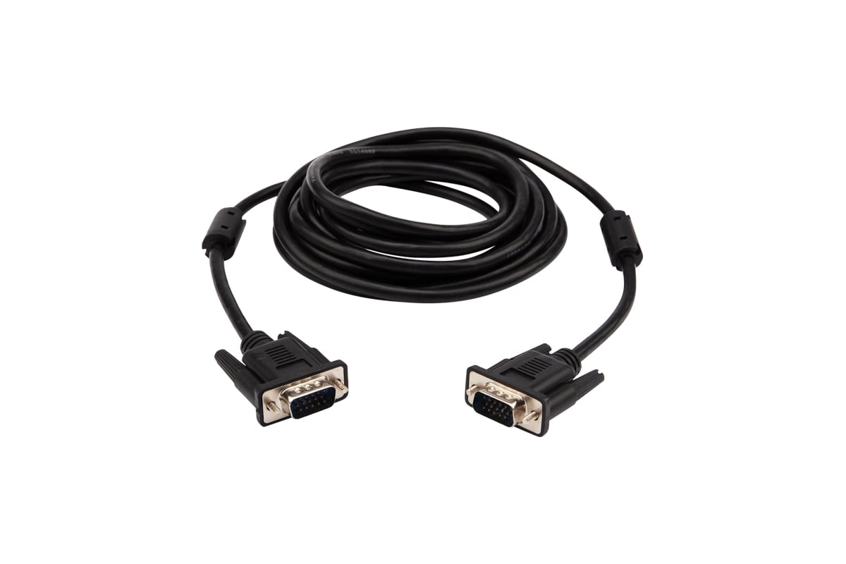 

Кабель VGA(15M)-VGA(15M), ферритовый фильтр, 1.8 м, черный REXANT (17-5503-6)
