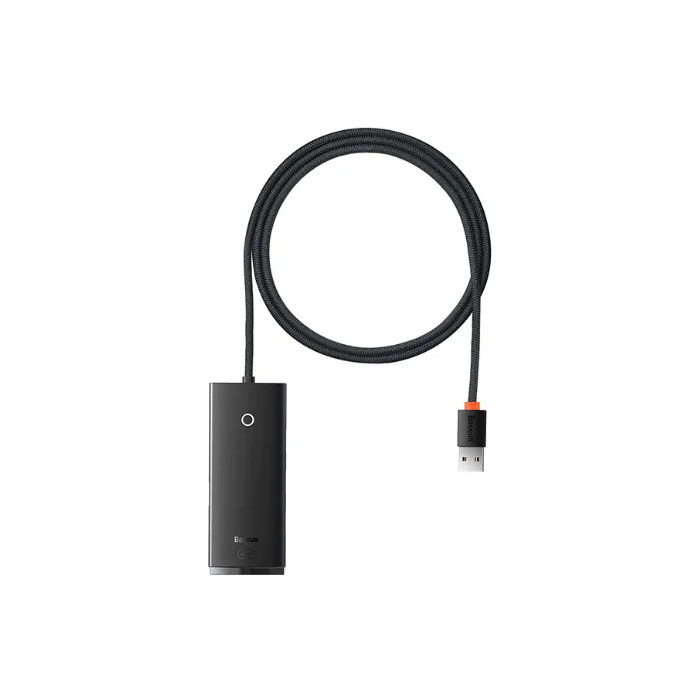 USB-концентратор Baseus, 4xUSB 3.0, 1 (для питания)xUSB-C, черный (WKQX030101)